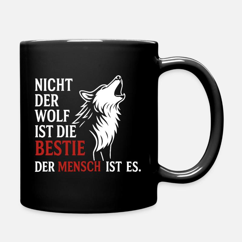 CoolesWolfs design with saying - Full Colour Mug - black