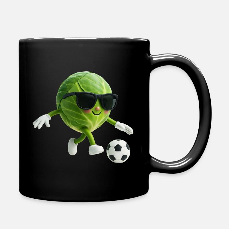 Fußball Kohl - Tasse einfarbig - Schwarz