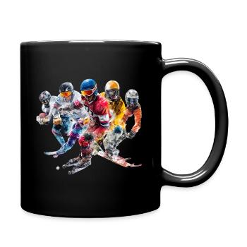 Colour Storm Compilation Skier Panorama - Full Colour Mug - black - Right