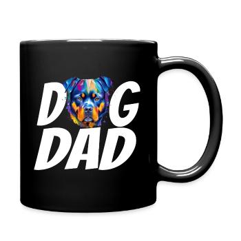 Dog Dad Rottweiler Shirt – Proud Rottweiler Owner - Full Colour Mug - black - Right