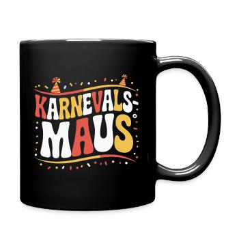 Karnevalsmaus Karneval Köln Kölner Karnevals Maus - Tasse einfarbig - Schwarz - Rechts