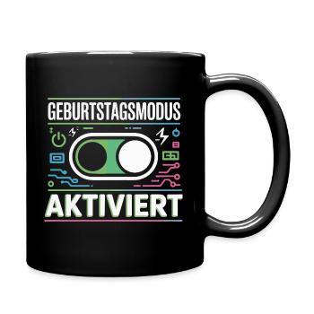 Birthday Mode Enabled - Full Colour Mug - black - Right