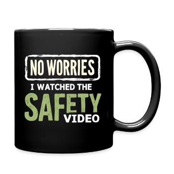 No Stress Safety Video Memes - Full Colour Mug - black - Right