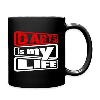 Dart, Darts c’est ma vie 2 - Mug uni - noir - Droite