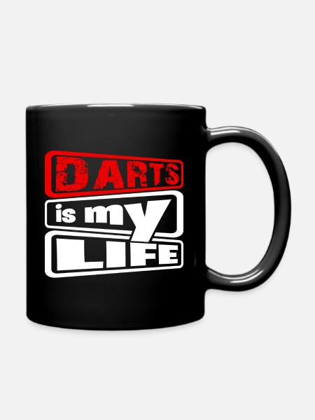 Dart,Darts is my Life 2 - Full Colour Mug - black