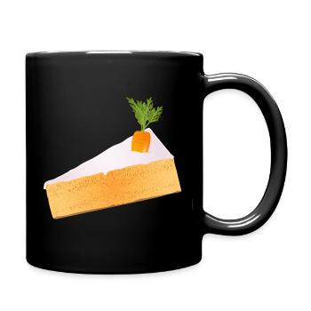 Moist carrot cake with funny decoration - Full Colour Mug - black - Right