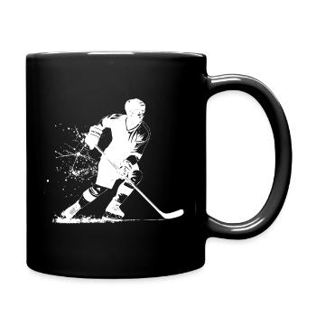 Energetische Eishockeygestaltung – Eishockey - Tasse einfarbig - Schwarz - Rechts