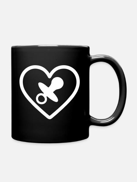 Herz + Tagesmutter / Nanny – Super Nanny - Tasse einfarbig - Schwarz