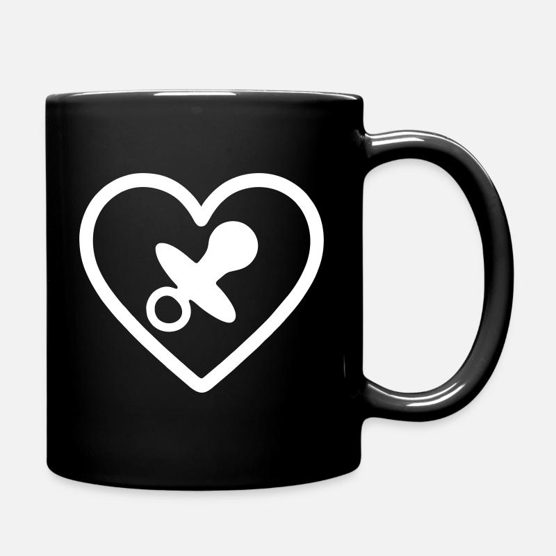 Herz + Tagesmutter / Nanny – Super Nanny - Tasse einfarbig - Schwarz