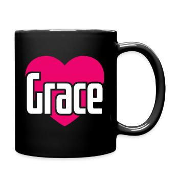 J’aime Grace Coeur rose J’aime Grace - Mug uni - noir - Droite