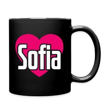 I Love Sofia Pink Heart I Love Sofia - Full Colour Mug - black - Right