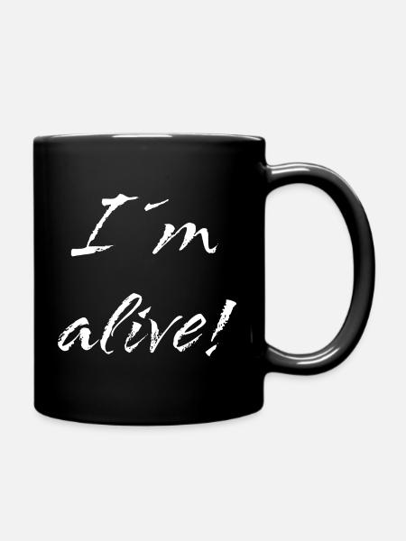 Je suis vivant - Mug uni - noir