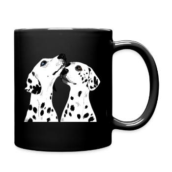 Two Dalmatians - Full Colour Mug - black - Right
