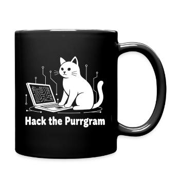 Purrrgram Hack: Cat Tech Humor - Full Colour Mug - black - Right