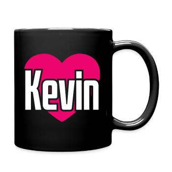 I Love Kevin Pink Heart I Love Kevin - Full Colour Mug - black - Right
