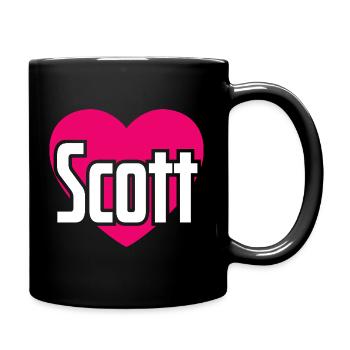 I Love Scott Pink Heart I Love Scott - Full Colour Mug - black - Right