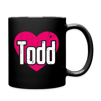 I Love Todd Pink Heart I Love Todd - Full Colour Mug - black - Right