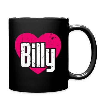 J’aime Billy Coeur Rose J’aime Billy - Mug uni - noir - Droite