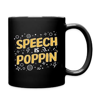 Speech Therapist Speech Pathologist SLP - Full Colour Mug - black - Right