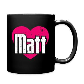J’aime Matt Pink Heart J’aime Matt - Mug uni - noir - Droite
