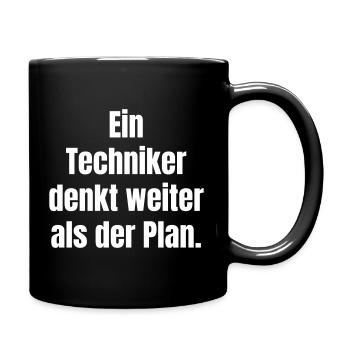 Le technicien réfléchit plus loin que prévu - Mug uni - noir - Droite