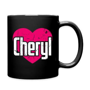 I Love Cheryl Pink Heart I Love Cheryl - Full Colour Mug - black - Right