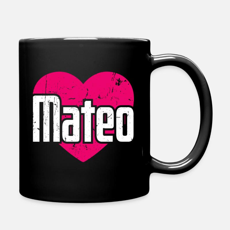 I Love Mateo Pinkes Herz Ich liebe Mateo - Tasse einfarbig - Schwarz