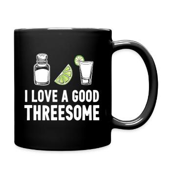 I love good threesome - Full Colour Mug - black - Right