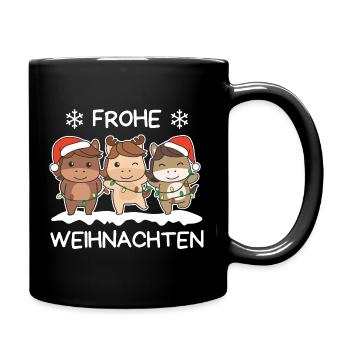 Joyeux cheval de Noël Chevaux de la veille de Noël - Mug uni - noir - Droite