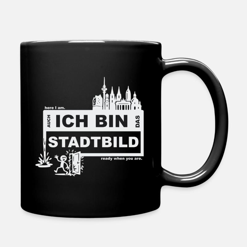 Cityscape - German - ready when you are - Full Colour Mug - black