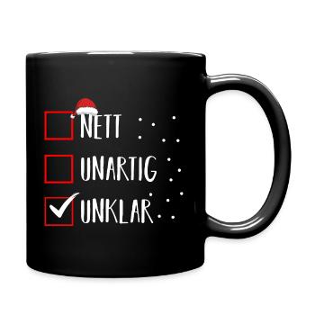 Santa Claus Christmas Time Naughty Christmas - Full Colour Mug - black - Right