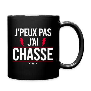 J’peux pas j’ai chasse Humour Chasse - Mug uni - noir - Droite