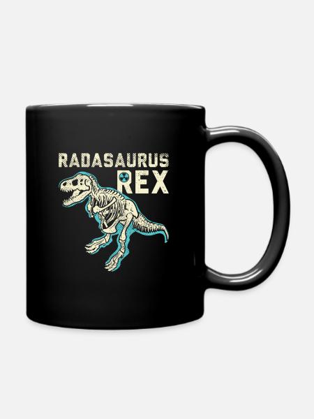Radasaurus Rex Radiology T-Rex Skeleton Design - Ensfarvet krus - sort