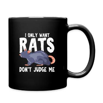 Cute Blue Rat Illustration Pet Rodent Graphic - Tasse einfarbig - Schwarz - Rechts