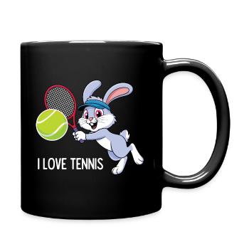 J’adore le tennis. - Mug uni - noir - Droite