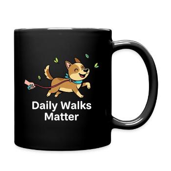 Daily walks count - Full Colour Mug - black - Right