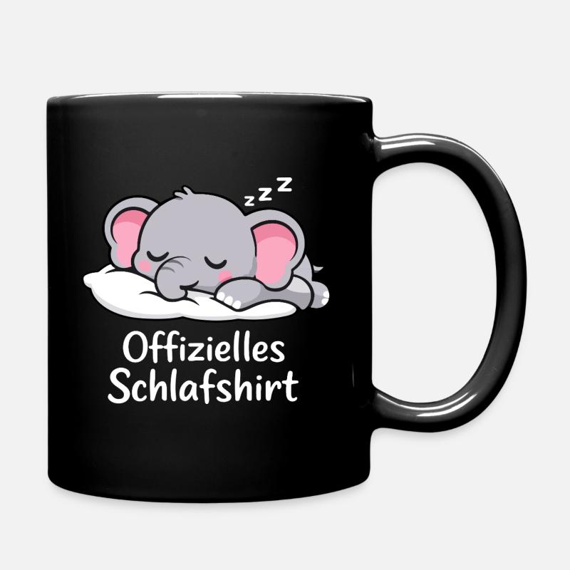 Offizielles SCHLAFSHIRT Elephant - Tasse einfarbig - Schwarz