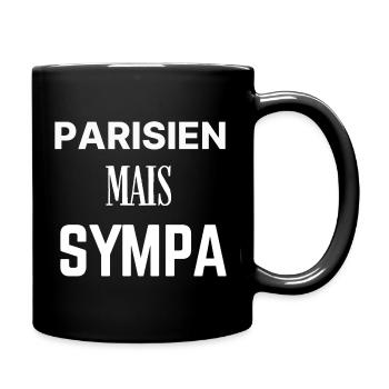 Parisian but nice – French humor - Full Colour Mug - black - Right