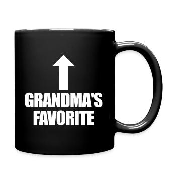 Favorite Grandchild Funny I'm Grandma's Favorite - Tasse einfarbig - Schwarz - Rechts