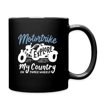 Explore My Country Motortrike 3 Wheels Design - Full Colour Mug - black - Right
