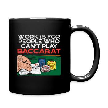 Baccarat Player Casino Gambling Design - Full Colour Mug - black - Right