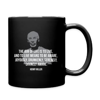 Henry Miller Lifelight Serene Quote  - Full Colour Mug - black - Right