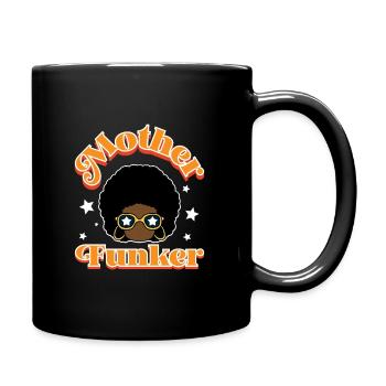 Mother Funker Retro Disco Soul 70s Funk Style Art - Full Colour Mug - black - Right
