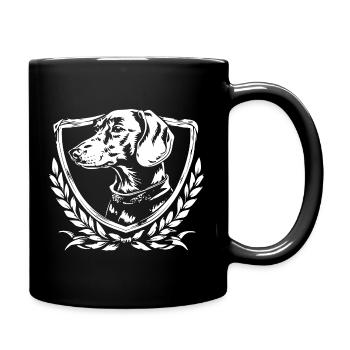 Blason du chien - Mug uni - noir - Droite