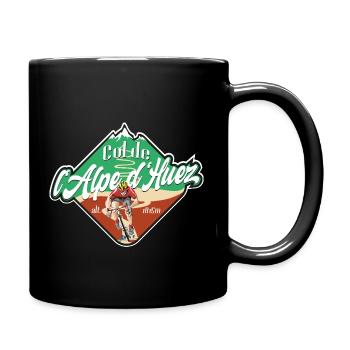 Col de l'Alpe d'Huez Cycliste - Mug uni - noir - Droite
