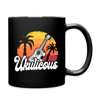 Ukulélé hawaïen Ukulicious - Mug uni - noir - Droite