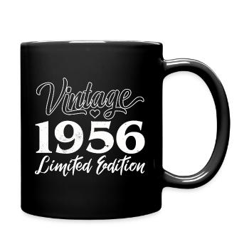 Vintage 1956 Limited Edition Jubiläumsgeschenk - Tasse einfarbig - Schwarz - Rechts