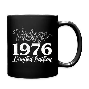 Vintage 1976 Limited Edition Jubiläumsgeschenk - Tasse einfarbig - Schwarz - Rechts