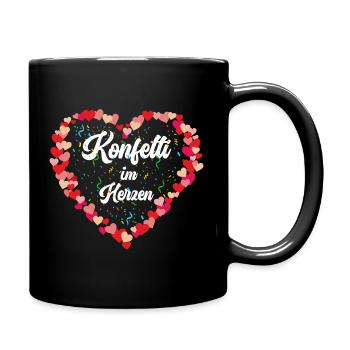 Confetti in the Heart – Carnival Carnival Costume - Full Colour Mug - black - Right