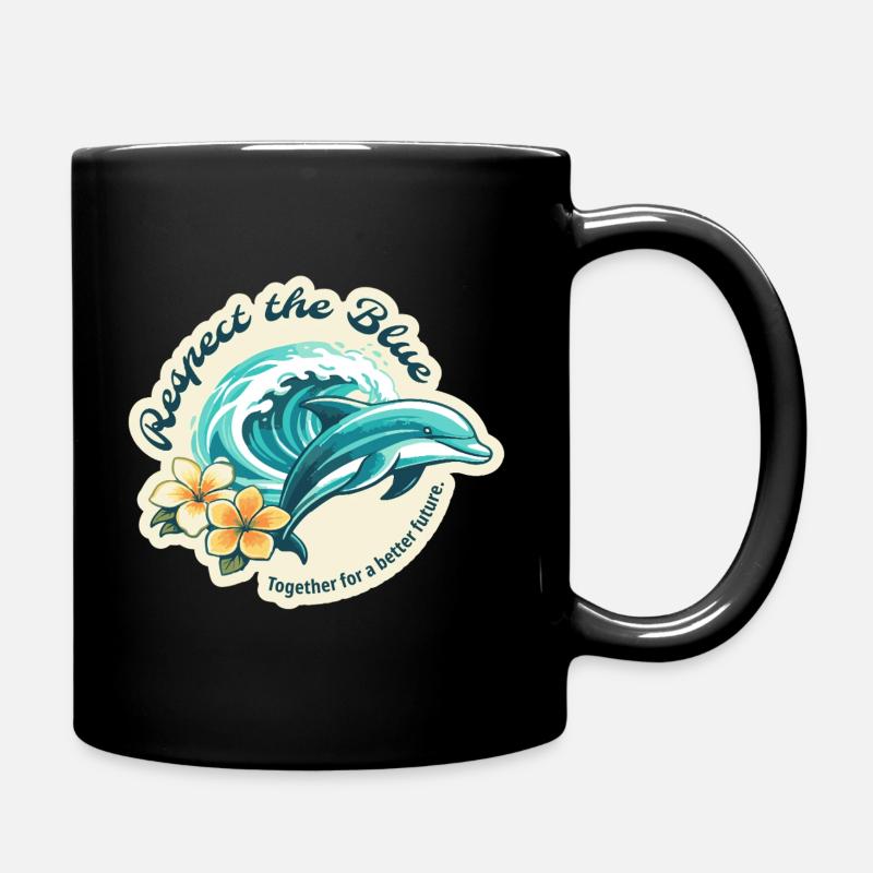 Protéger le Bleu - Dolphin - Mug uni - noir